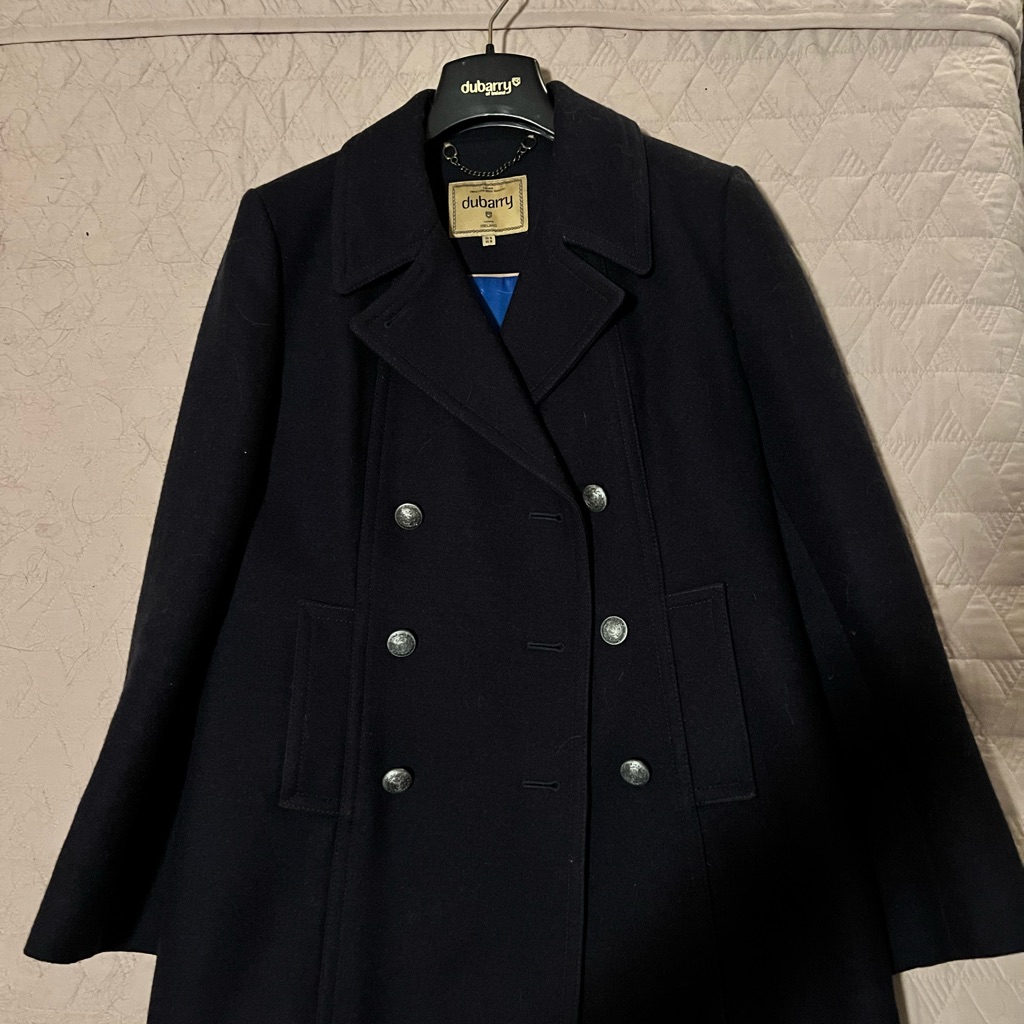 Dubarry Of Ireland Women's Navy Double-Breasted Pea Coat